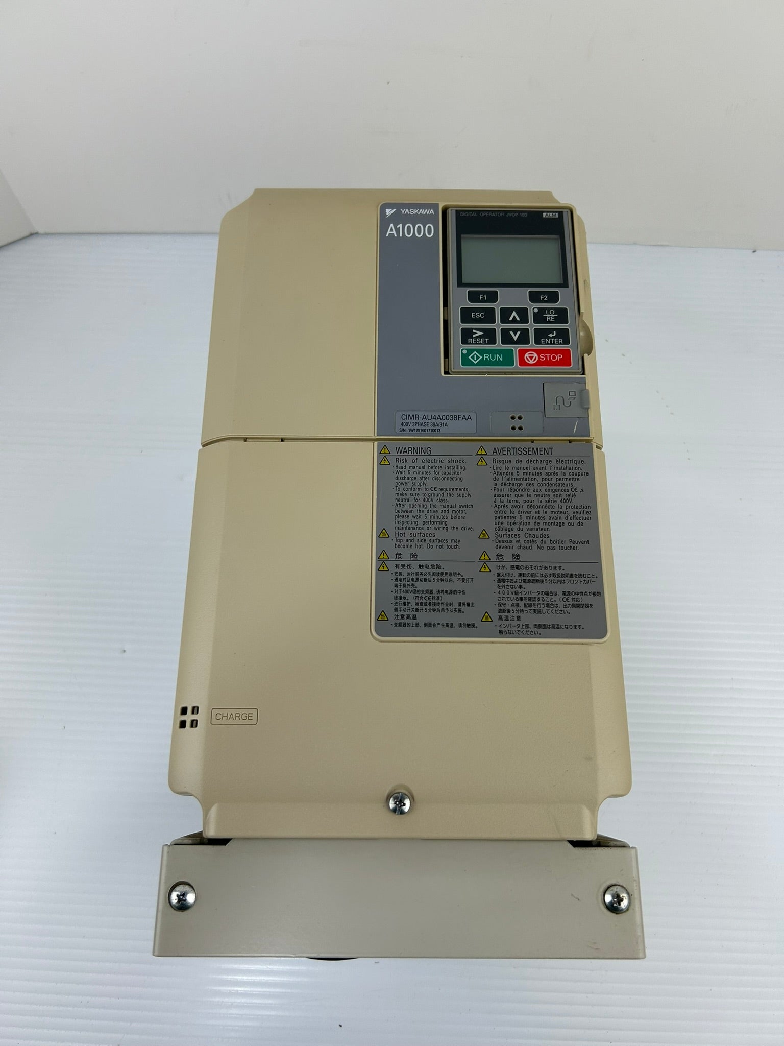 Yaskawa CIMR-AU4A0038FAA AC Drive Rev E