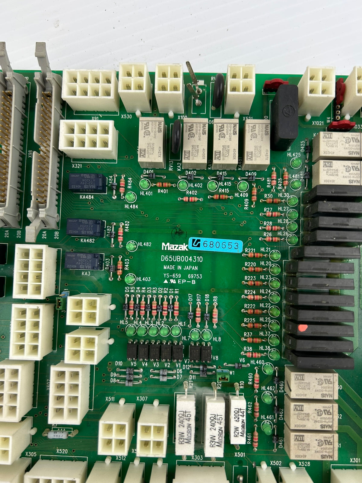 Mazak D65UB004310 CNC Relay Interface Circuit Board PCB YS-659 69753