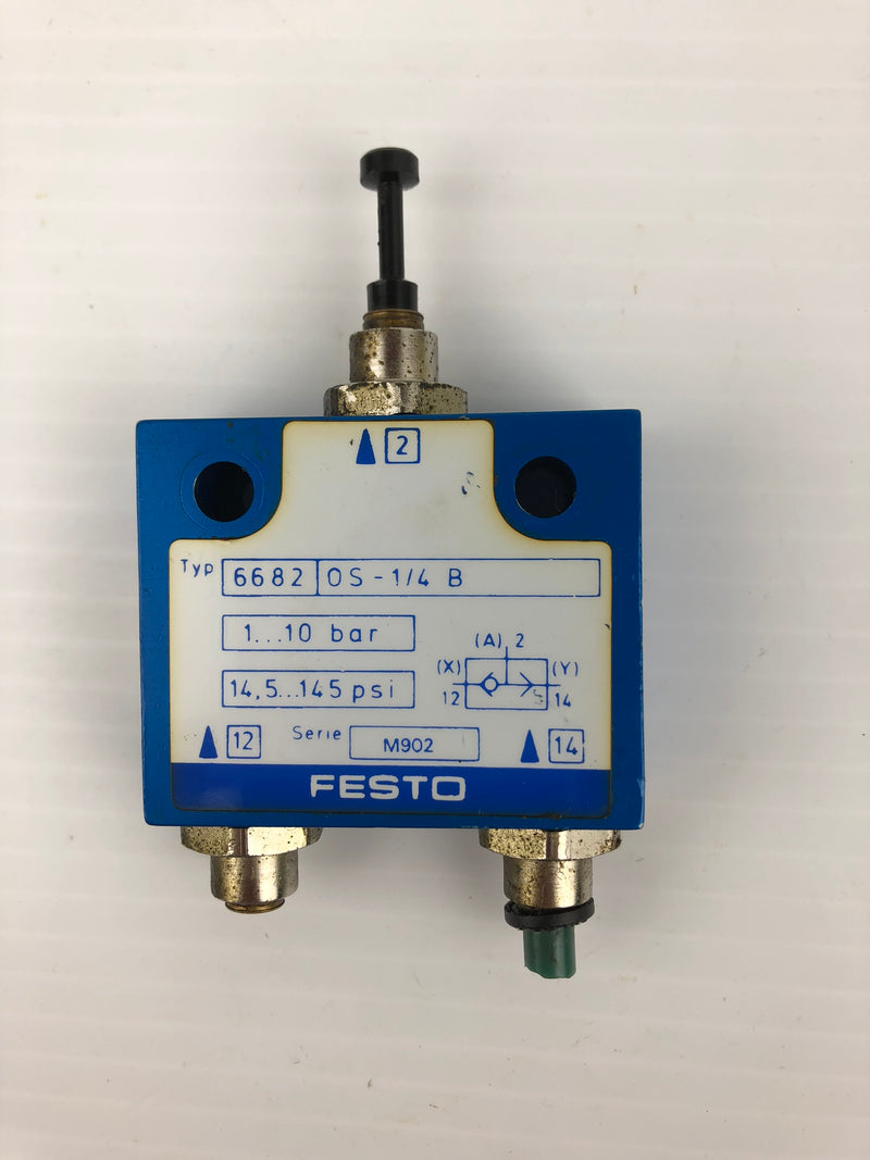 Festo 6682 Pneumatic Valve Series OS-1/4 B M902 14.5-145 PSI