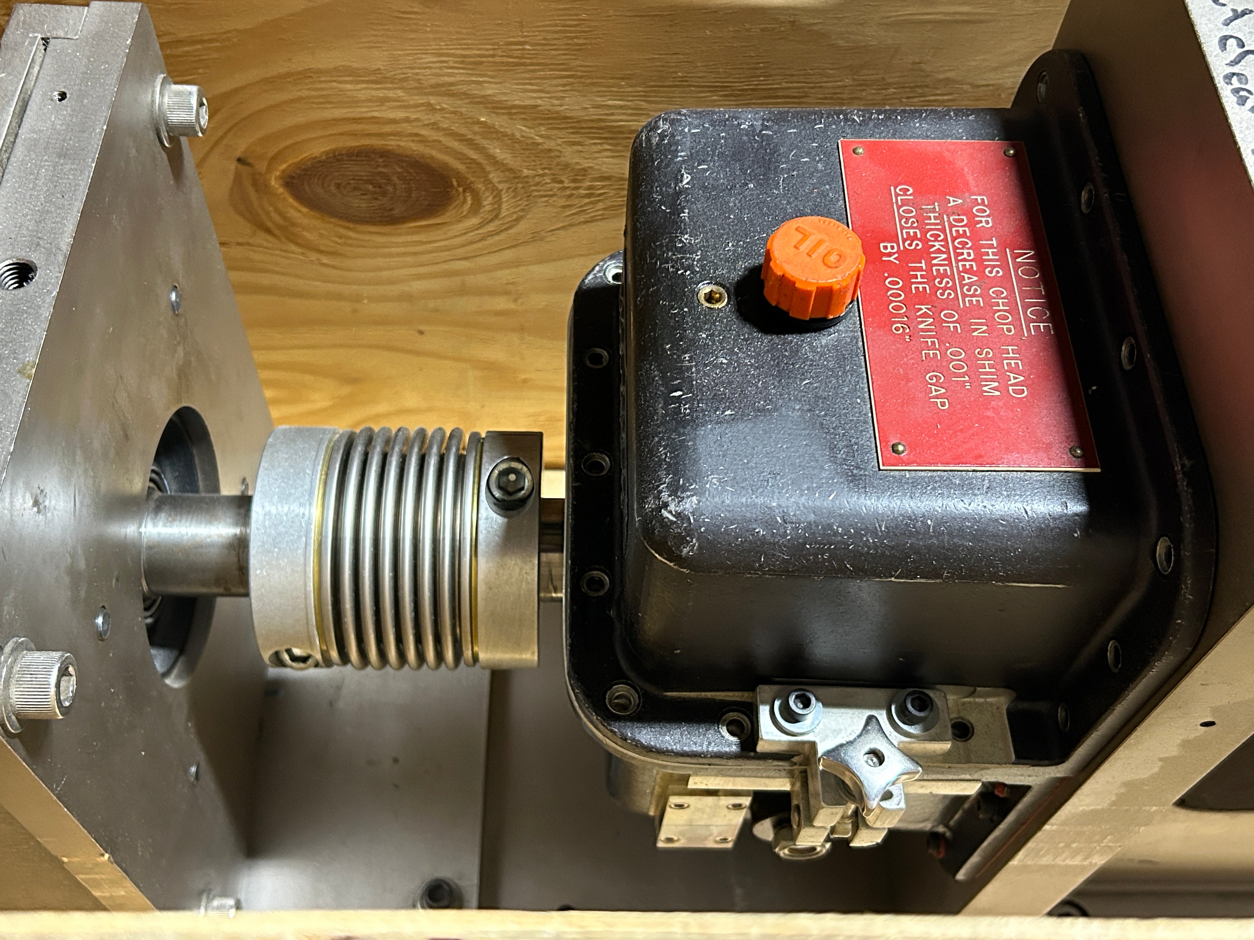 Helical Chop Head Left Hand Chopper with Ormec MAC-C560H/K1A Servo Motor