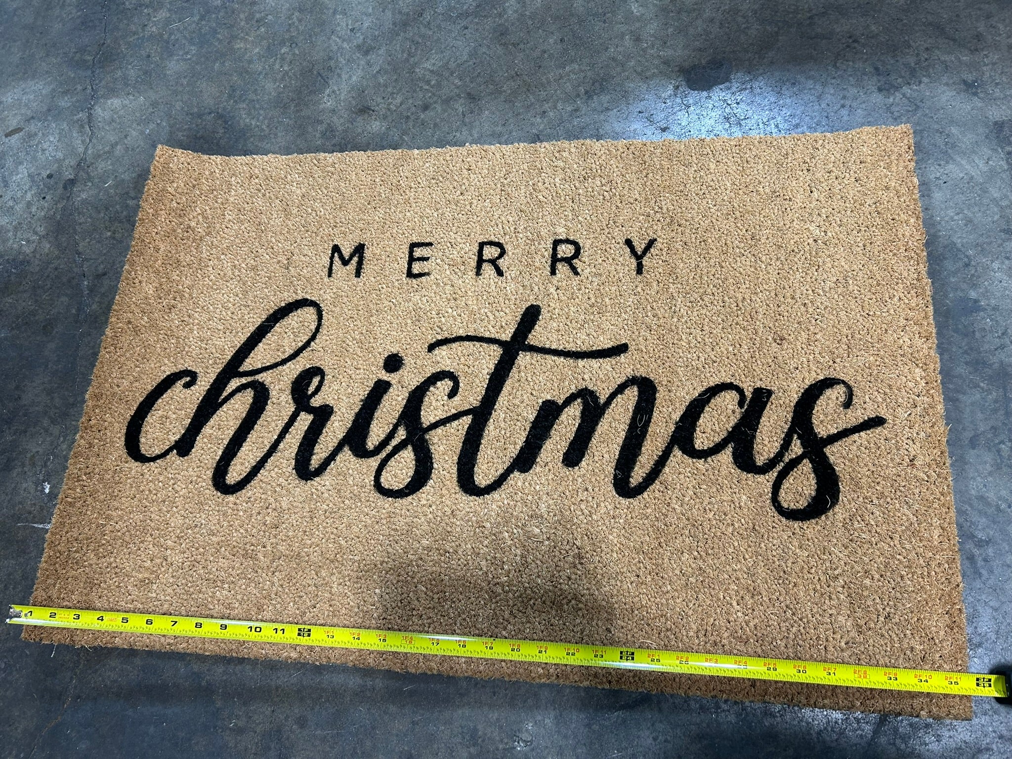 Merry Christmas Outdoor Rug / Doormat 35" Long x 24" Wide