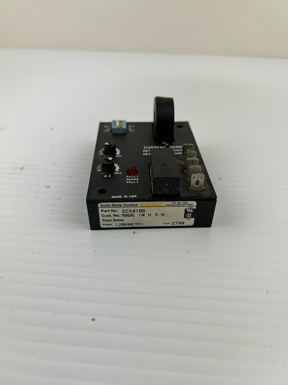 SSAC ECS41BD Current Sensor Relay 120VAC Solid State Control