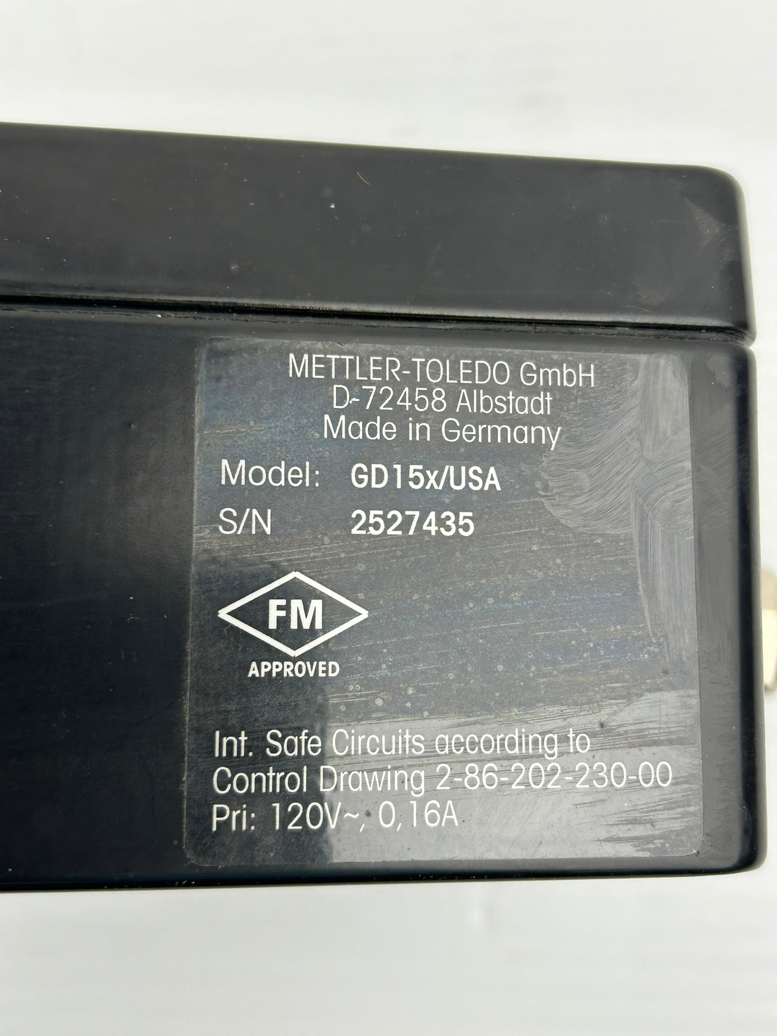 Mettler Toledo GD15X/USA Power Supply Converter D-72458 GmbH - No Cords