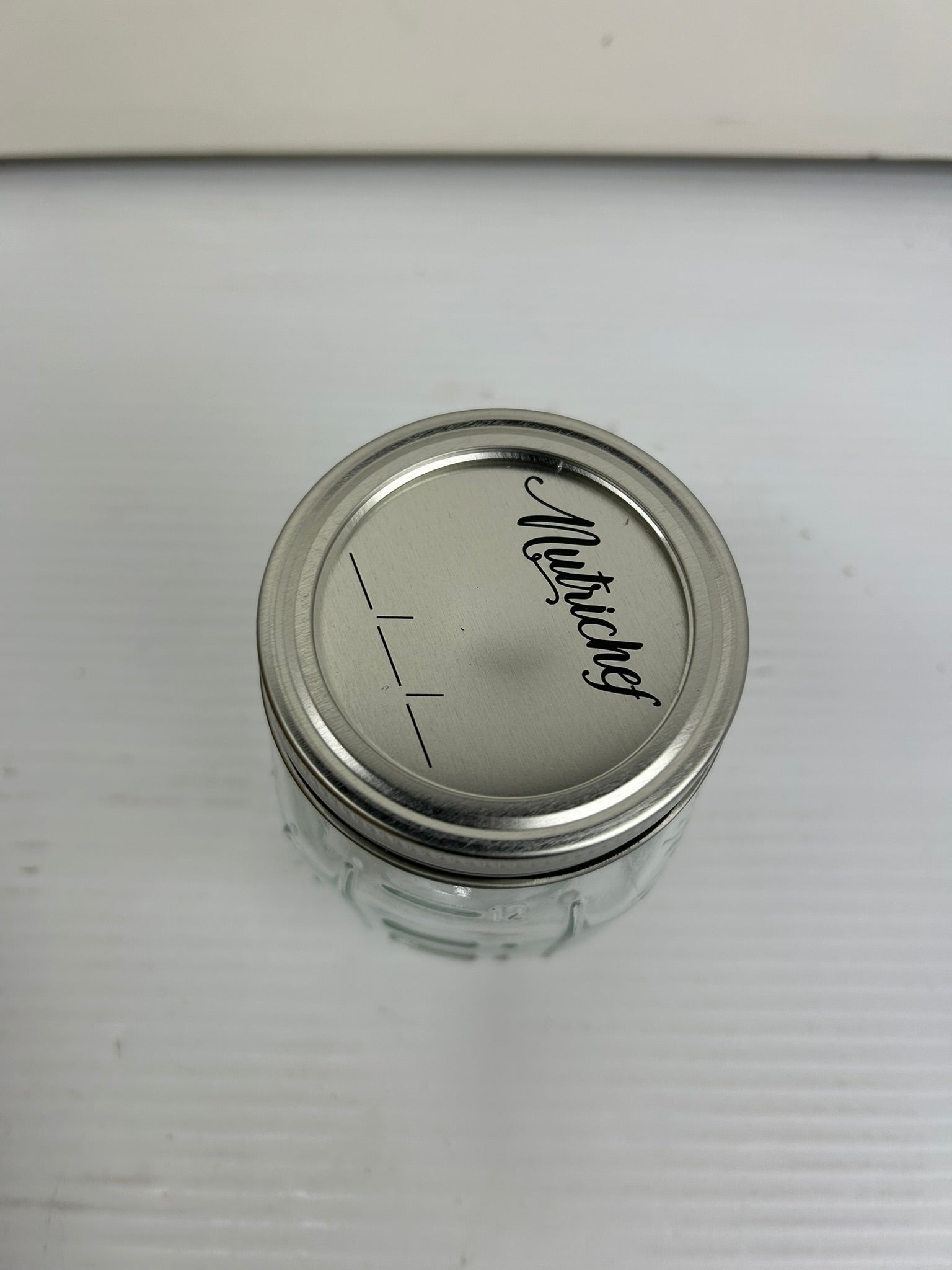 NutriChef NCMSJ16 Glass Mason Jars 12 oz - Box of 13 Jars