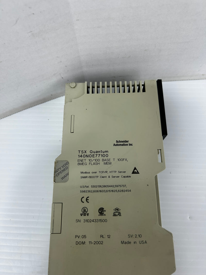 Schneider Automation 140NOE77100 TSX Quantum Ethernet Module 100FX 8MEG