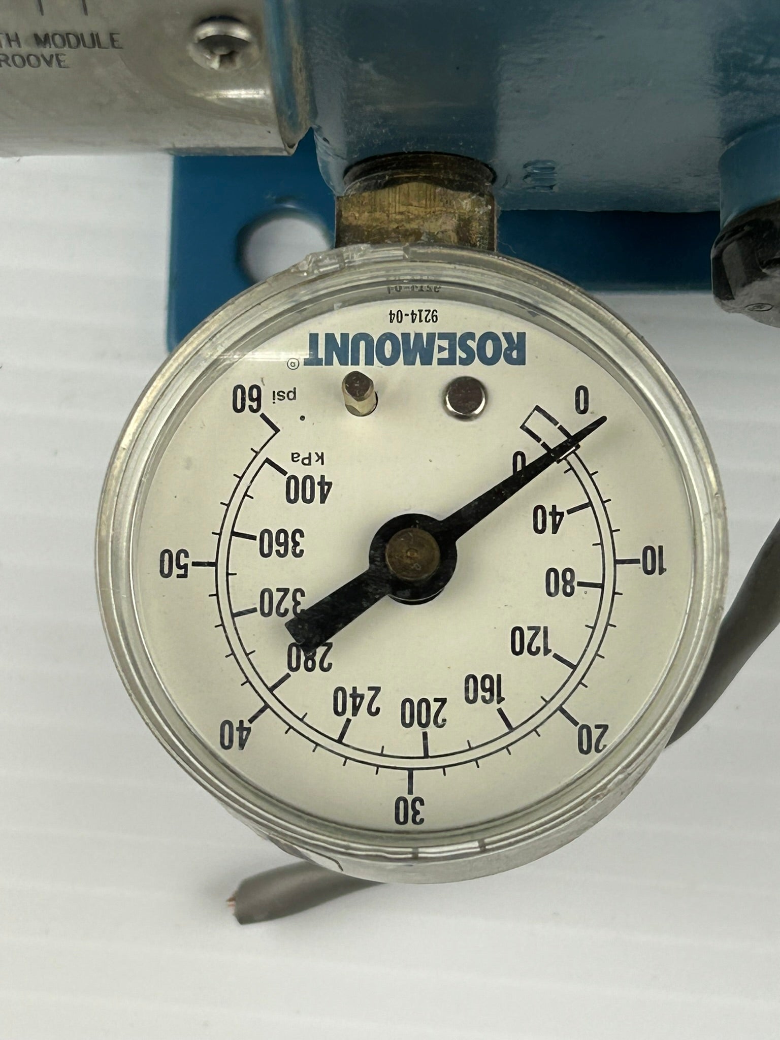 Rosemount 3311DS1J1B1 Pressure Transducer with Gauge 0-60 PSI