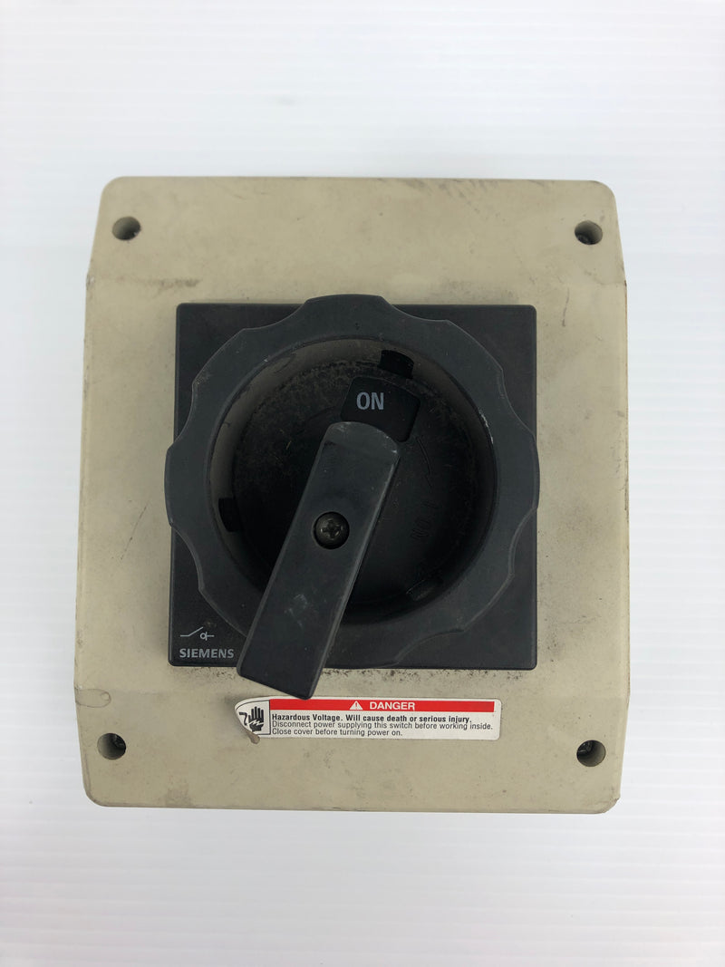 Siemens 3LD2565-1GP51 Disconnection Switch With Enclosure 3LD256 Type: 1,4X,12K