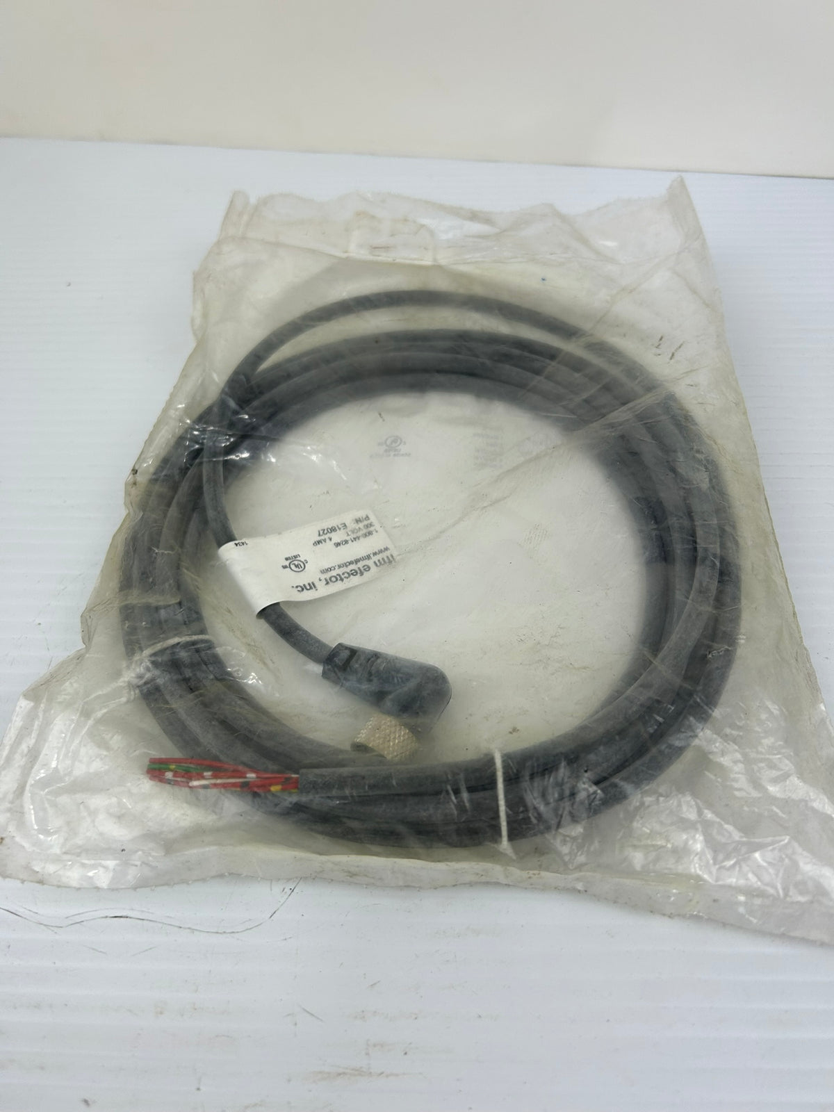 IFM E18027 4M 5-Pin Female Right Angle Cordset 1/2"-20 PUR Cable PN4
