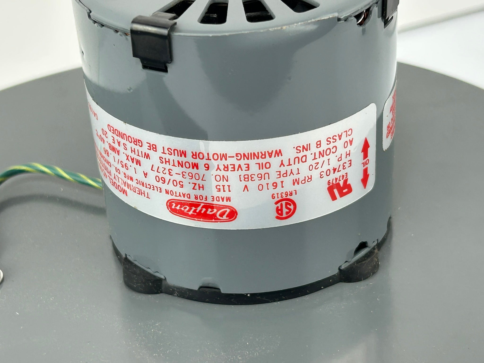 Dayton 4C447 Blower Motor 1/20HP 1610 RPM 115V 50/60Hz 1.95/1.86A