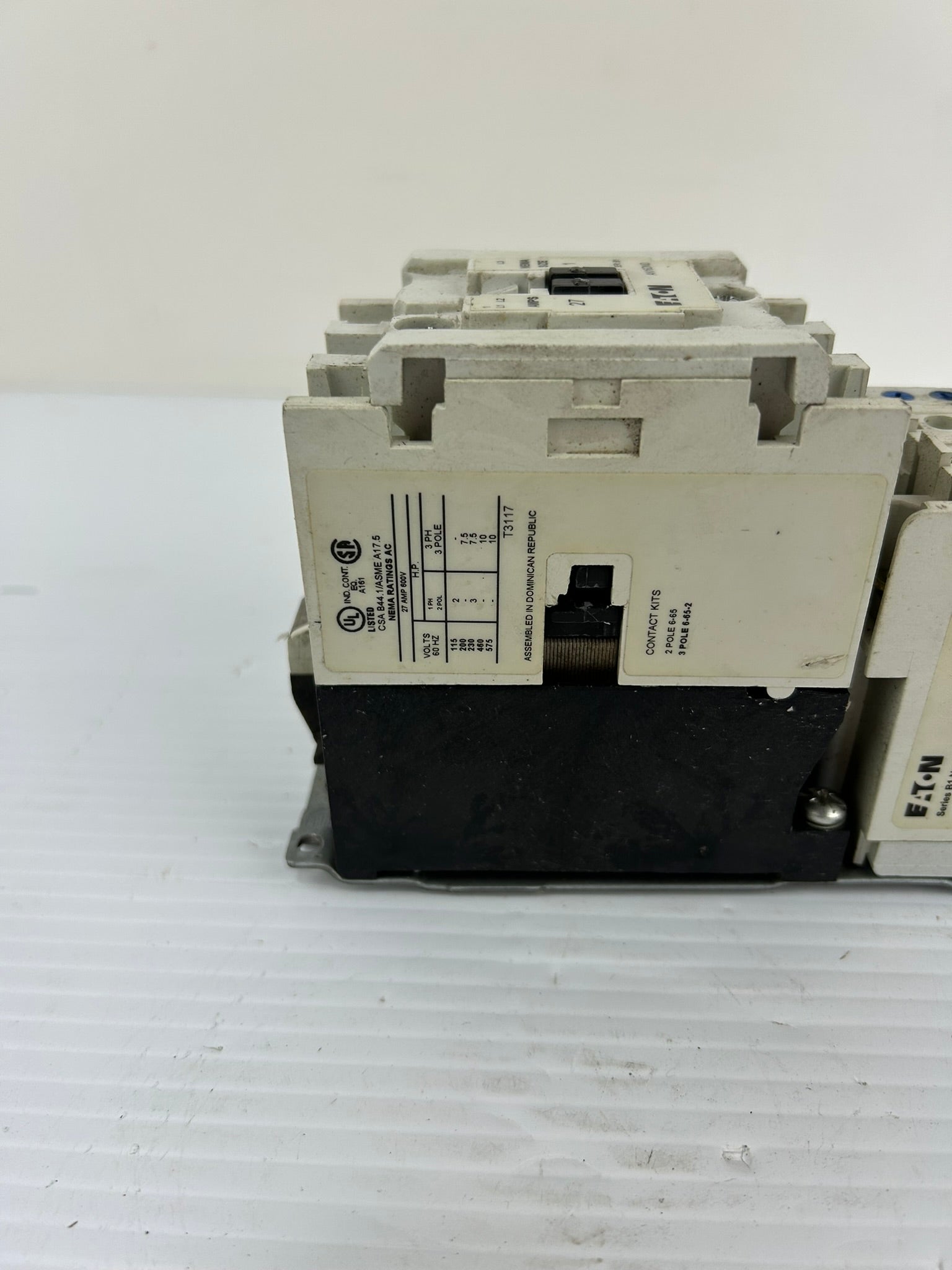 Eaton AN16DN0 Motor Starter Ser B1 & C320KGS1 Size 1 Contactor & C306GN3 Relay