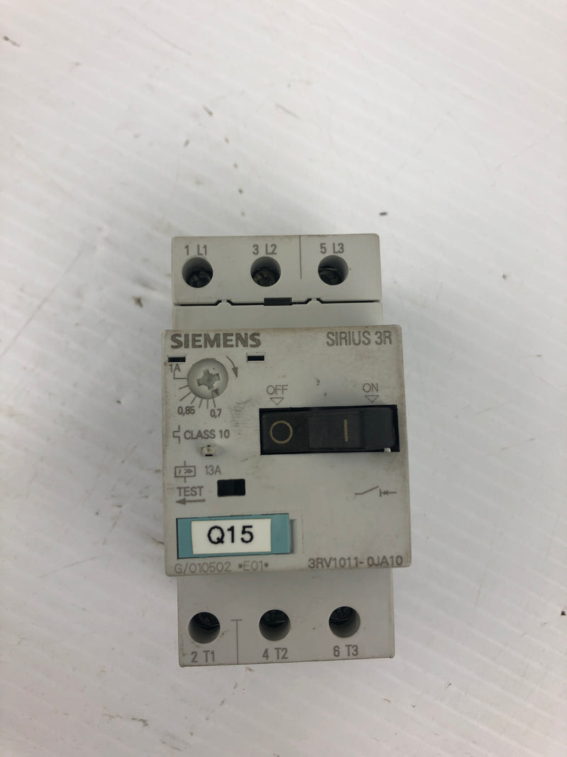 Siemens 3RV1011-0JA10 Circuit Breaker Sirius 3R