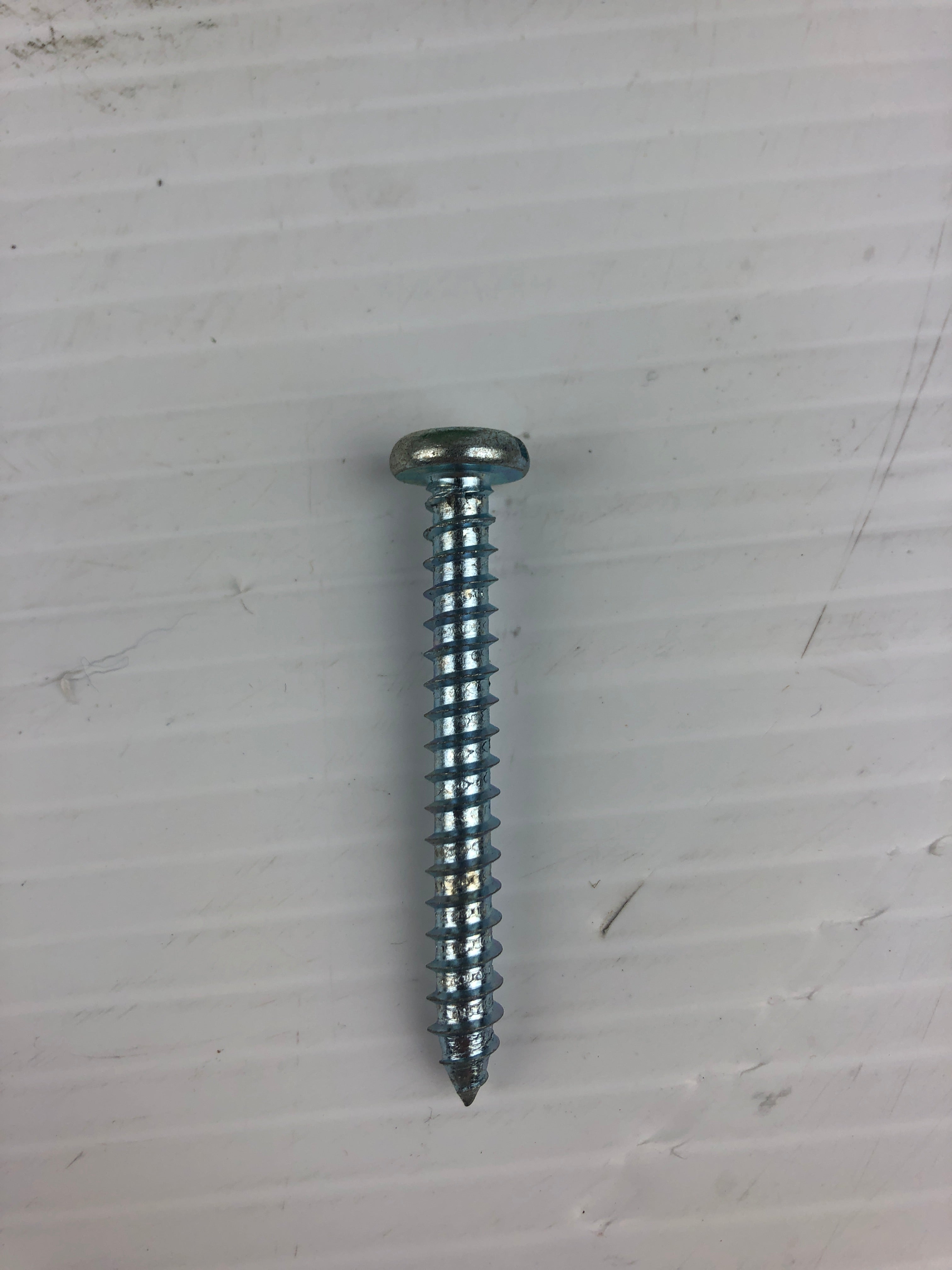 AU-VE-CO 3038 14 x 2" Br. Zinc Slotted Binding Head Tapping Screw - Lot of 100