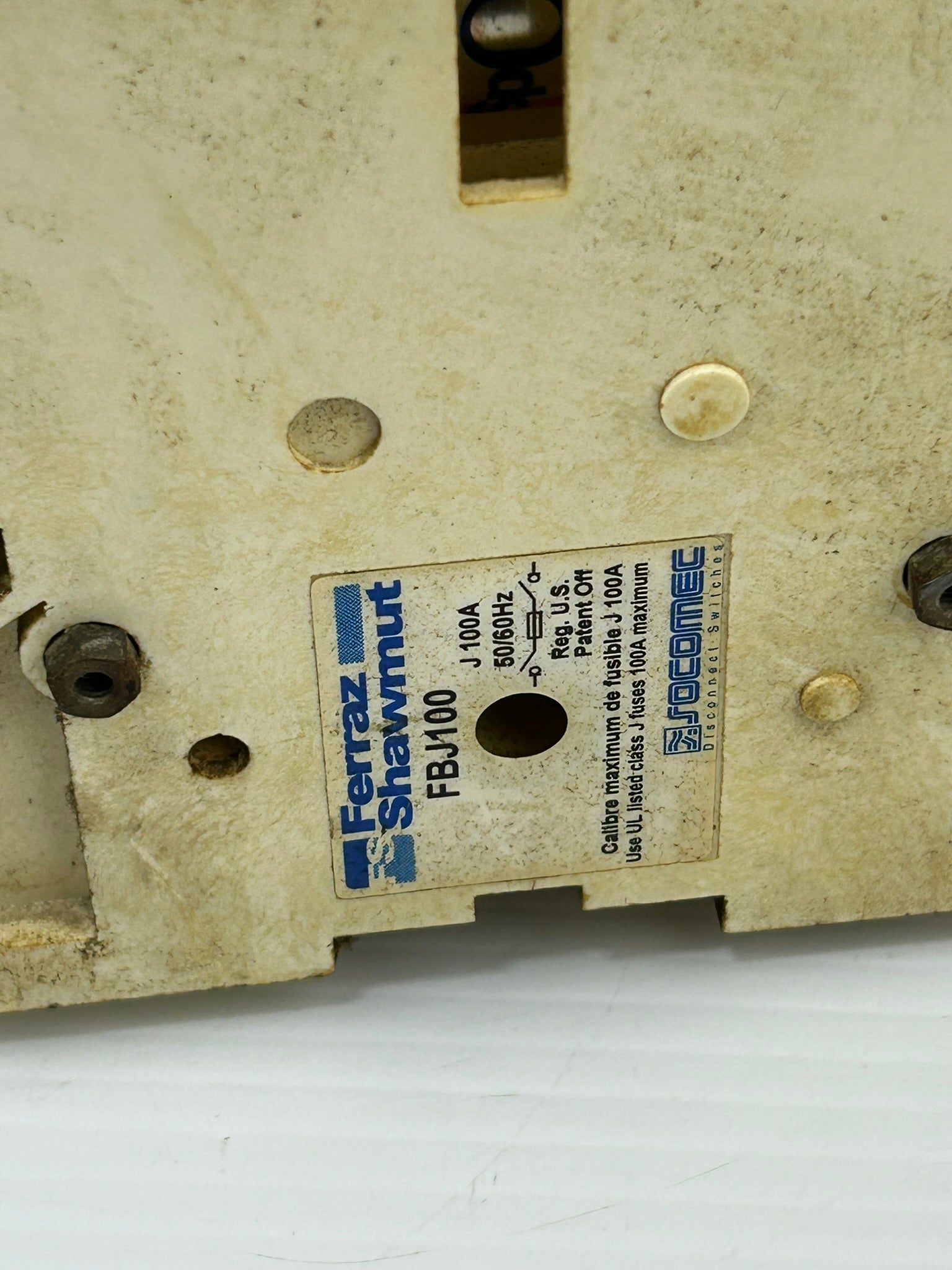 Ferraz Shawmut FBJ100 Fusible Disconnect Switch J 100A 50/60Hz