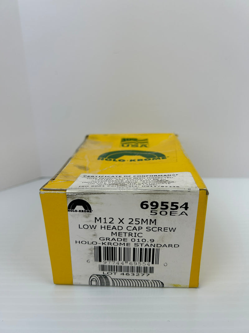 Holo-Krome 69554 Low Head Cap Screw M12 x 25MM - Box of 50