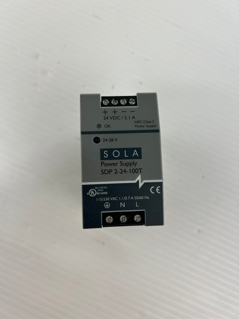 Sola SDP 2-24-100T Power Supply 24VDC 2.1A