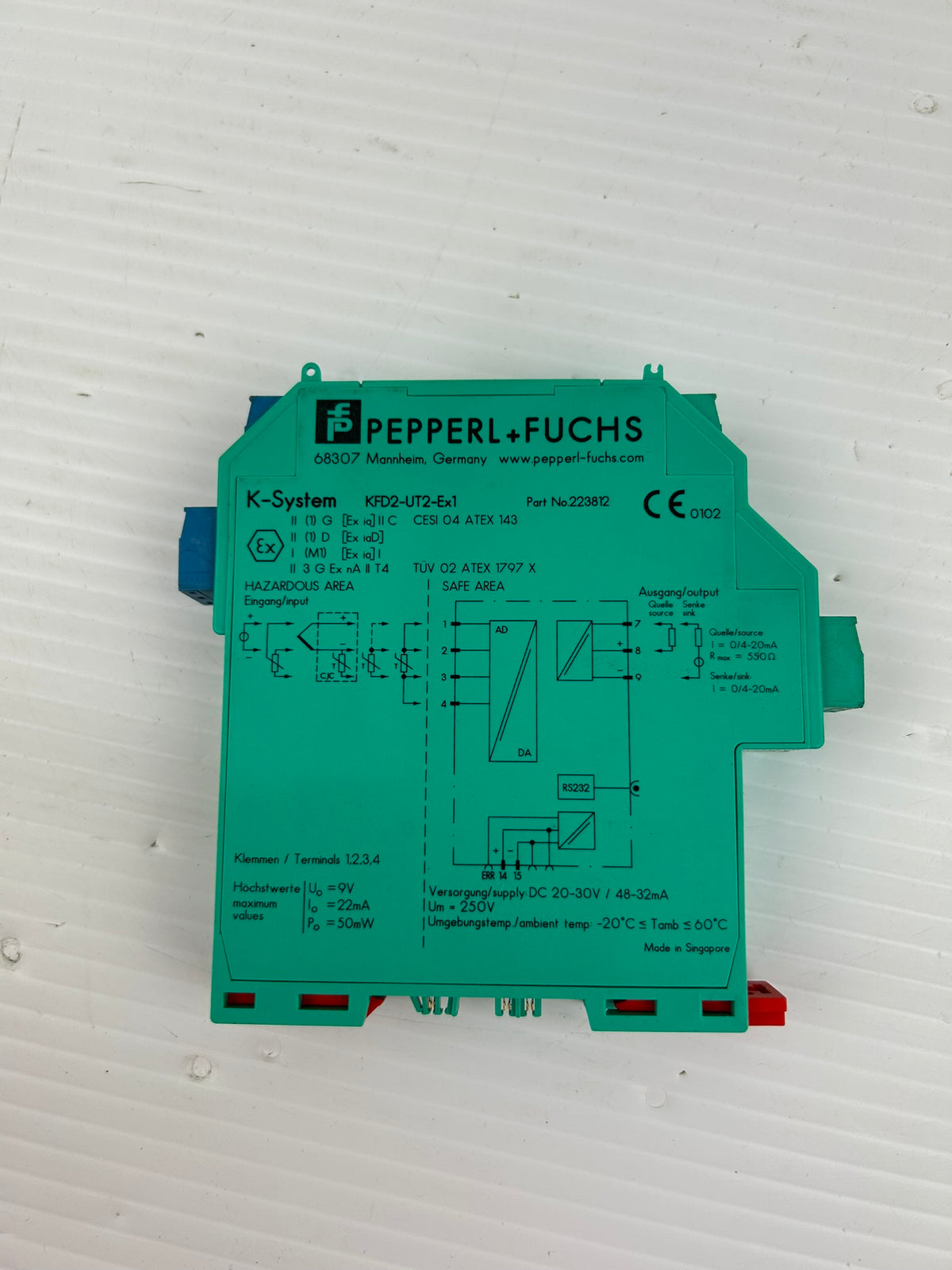 Pepperl+Fuchs KFD2-UT2-EX1 Safety Barrier 223812 Relay