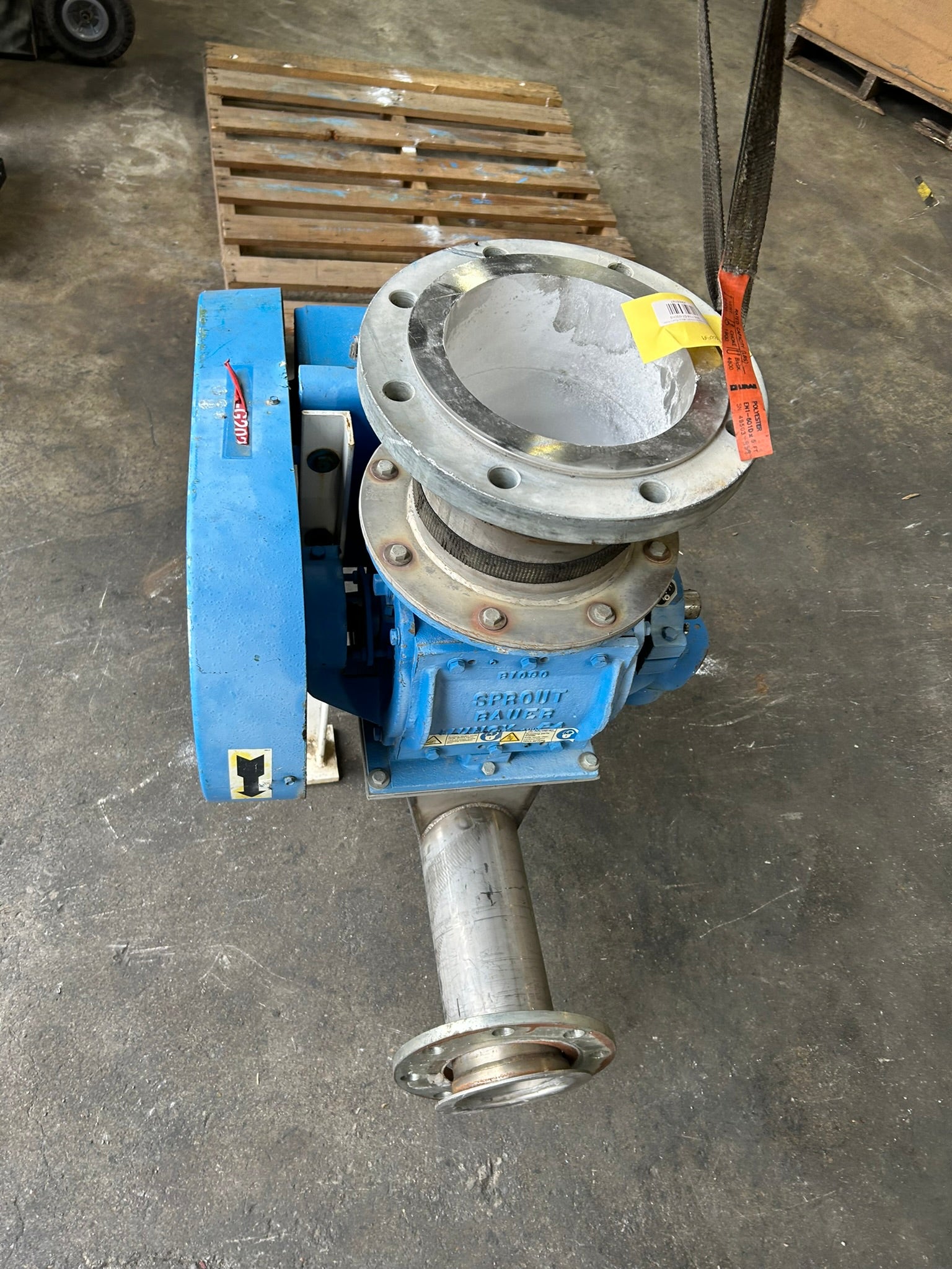 Andritz Sprout 10X8 STD Blower Rotary Airlock Valve w/ Gearbox & Motor 07-00059