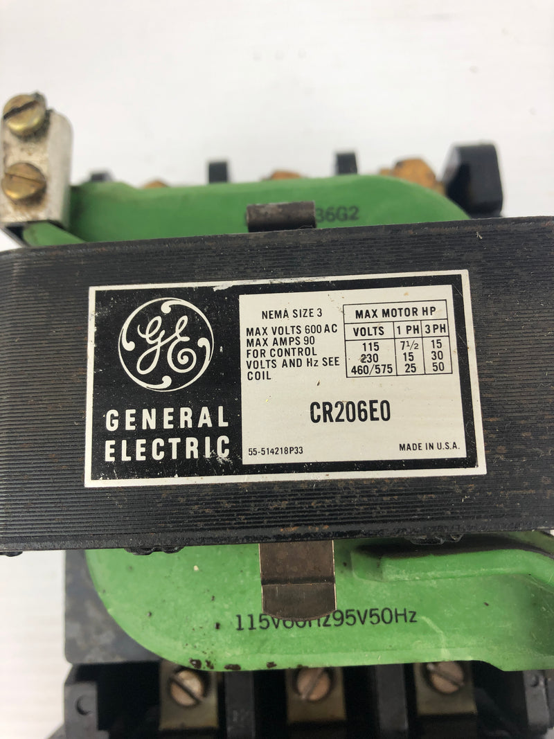 General Electric CR206E0 Motor Starter 460/575V 90A 3PH