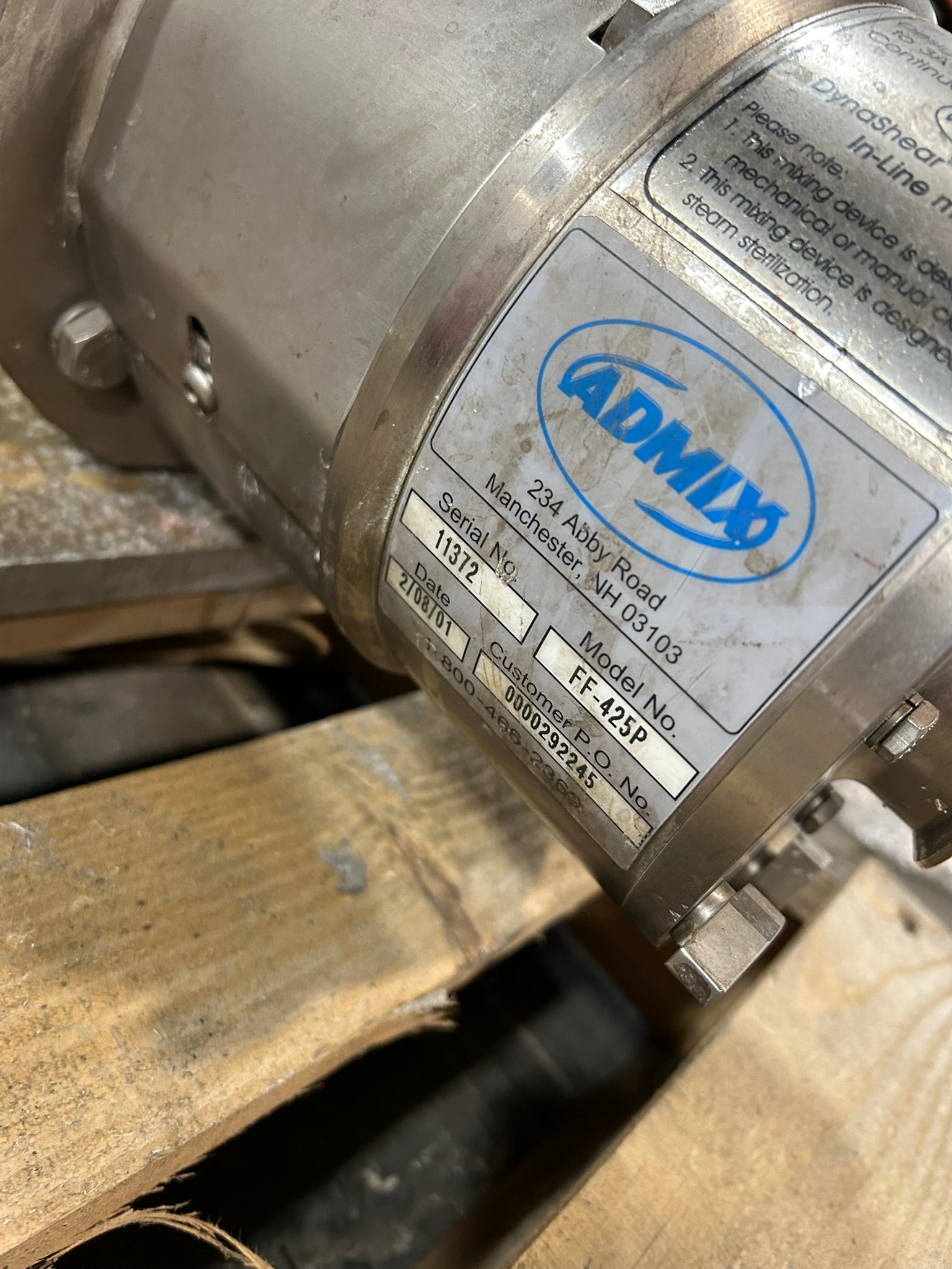 Reliance Electric 01MCN90235G001AD XEX Duty Master Motor 5HP 3PH Admix FF-425P