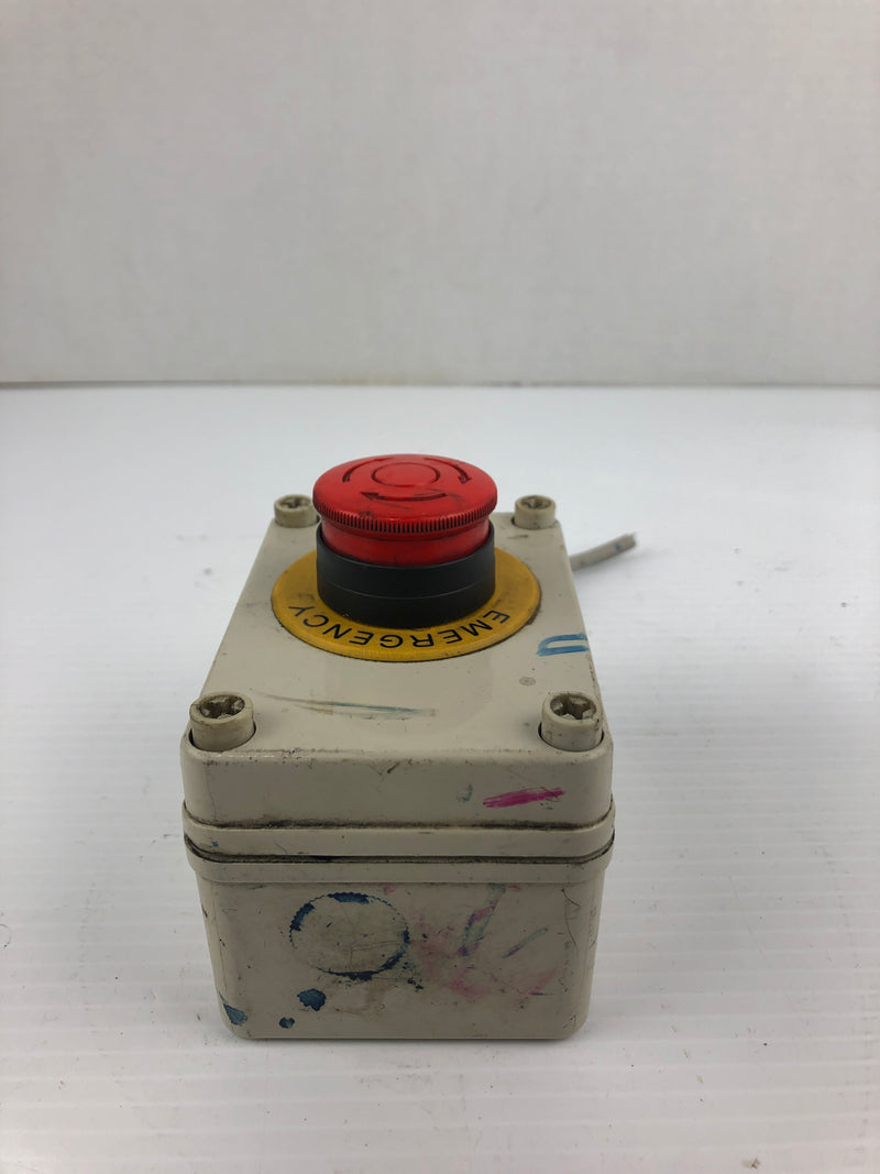 Idec HW1E-BV Control Box with Push Button Type 4, 4x, 12, 13 250VAC 3A AC-15