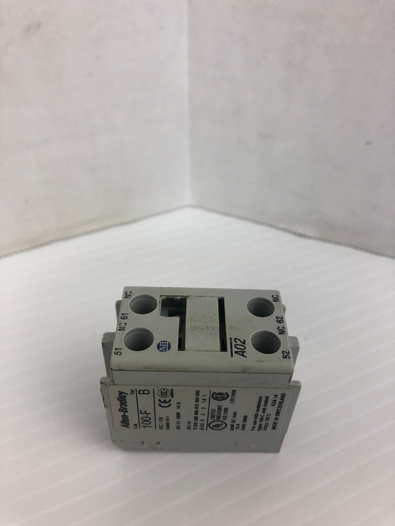 Allen-Bradley 100-F A02 Contact Block Ser. B 690V 10A