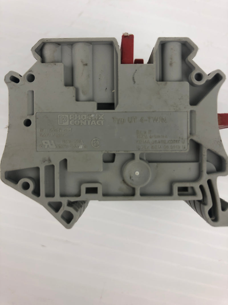 Phoenix UT 4-TWIN Terminal Block 600V 4mm² 30A - Lot of 8