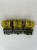 Idec RH4B-U Relay 120V 10A With SH4B-05 Base 300V 10A - Lot of 3