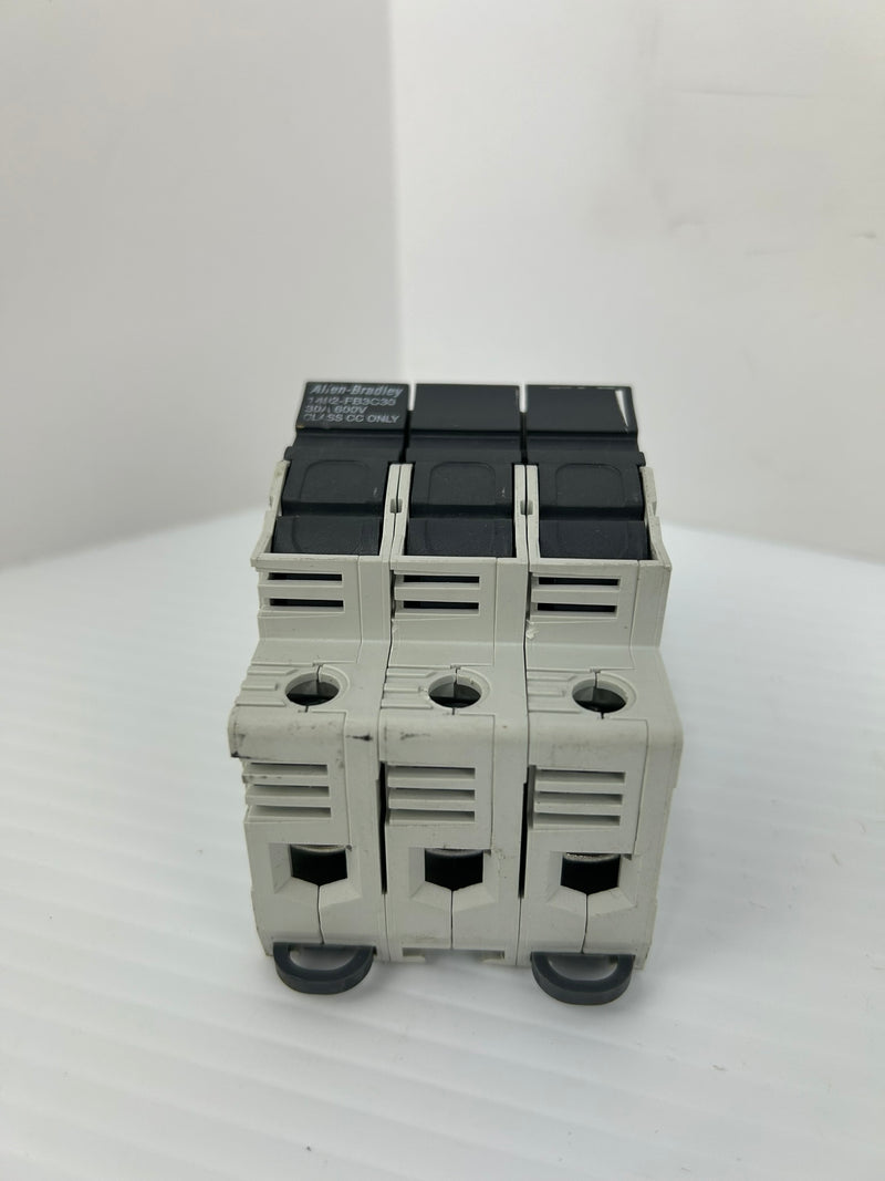 Allen-Bradley 1492-FB3C30 Fuse Holder Series B 600V 30A 3P - Lot of 2