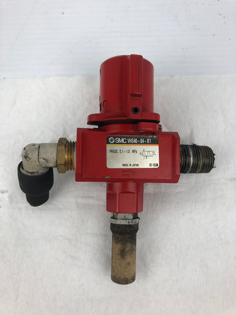 SMC VHS40-04-X1 Valve with Fittings