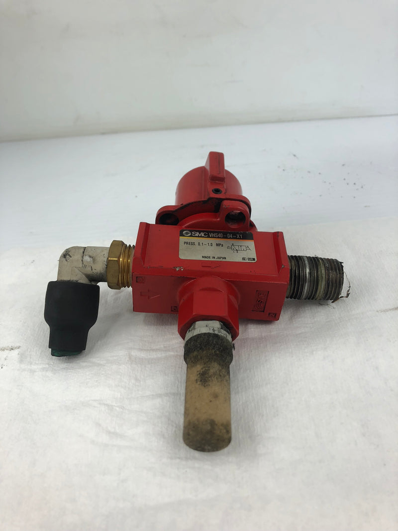 SMC VHS40-04-X1 Valve with Fittings