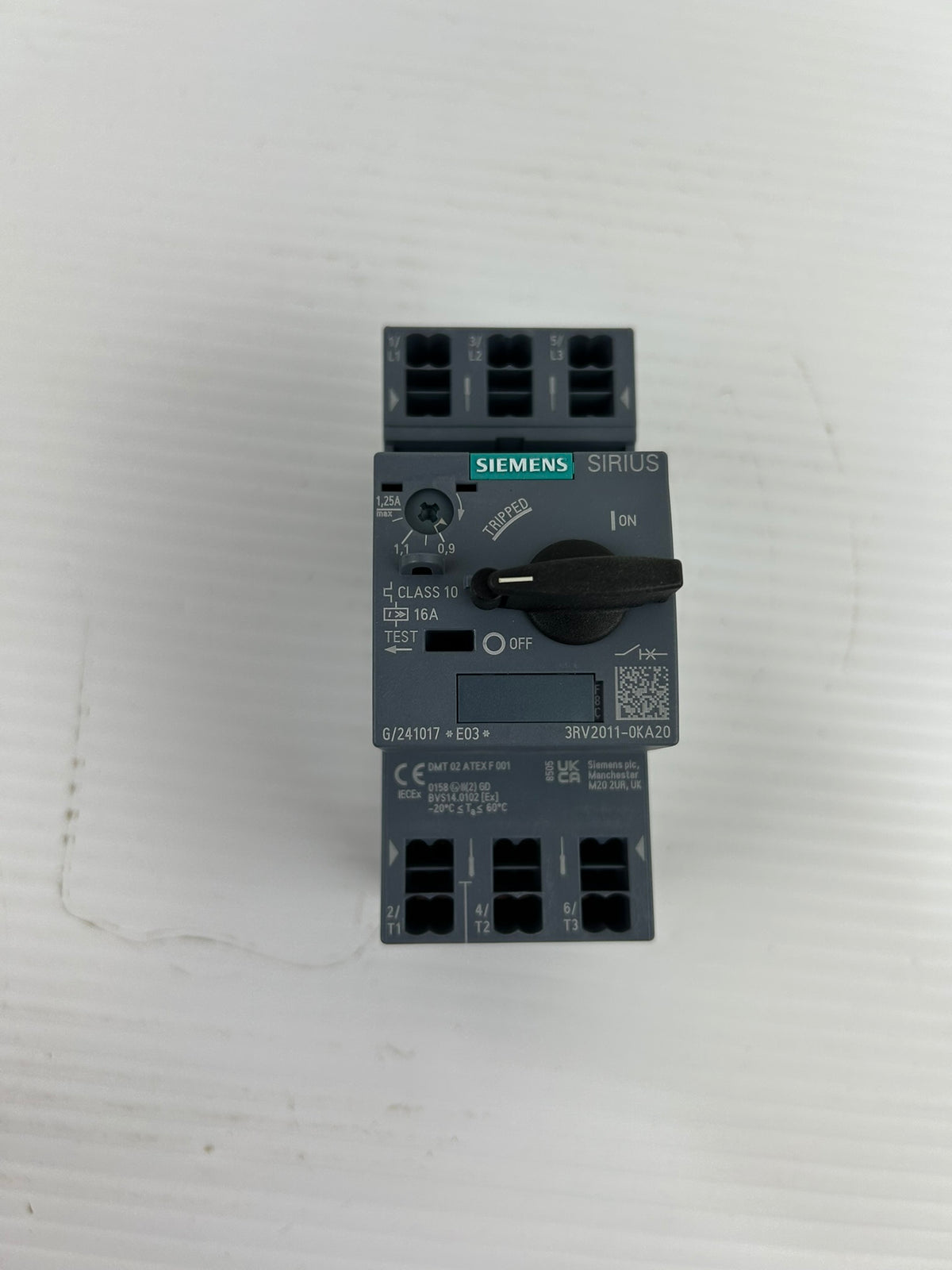 Siemens 3RV2011-0KA20 Circuit Breaker 0.9-1.25A
