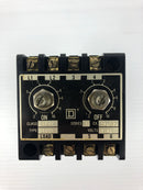 Square D 9050 E022 Timing Relay Series B 120V 50/60Hz 9050-E0-22