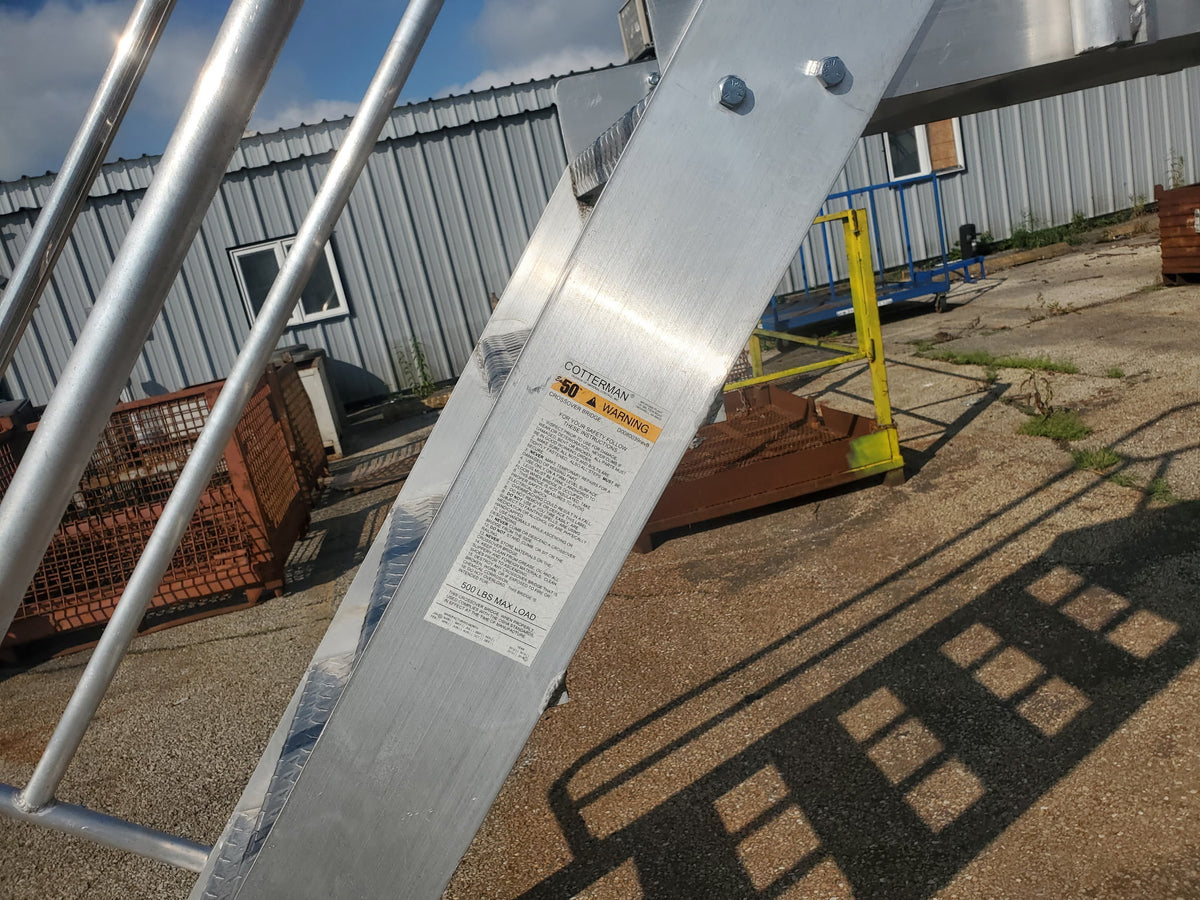 Cotterman Aluminum Crossover Bridge Ladder Platform Stairs & Handrails 131" L