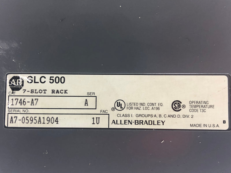 Allen-Bradley 1746-A7 SLC 500 7-Slot PLC Rack Series A