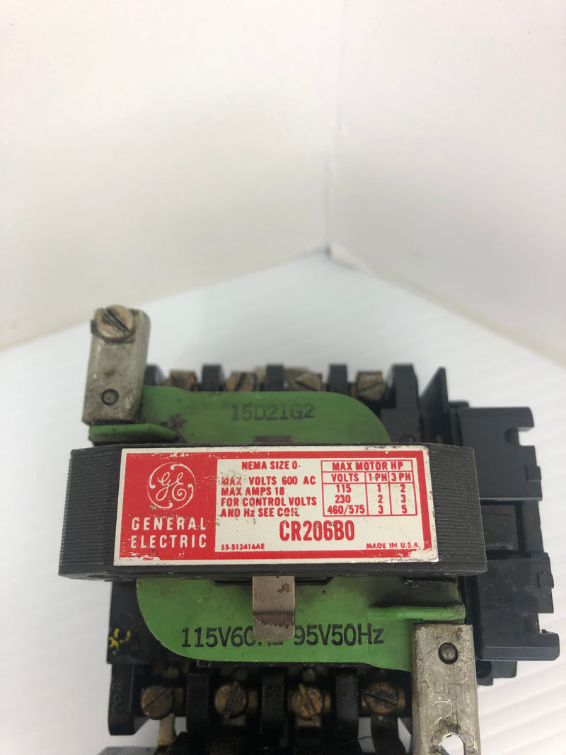 General Electric CR206B0 Contactor Motor Starter With CR205X CR305X