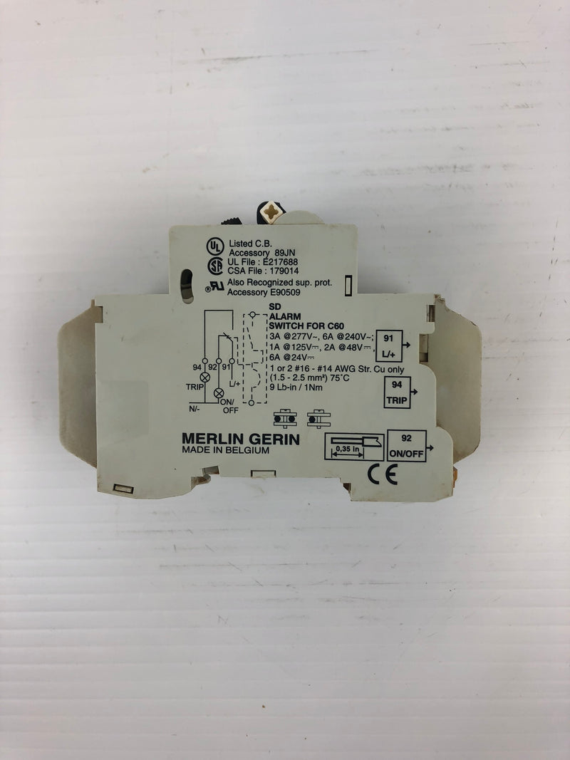 Merlin Gerin Circuit Breaker C10A 2P 240V~125V 60144 Alarm Switch for C60