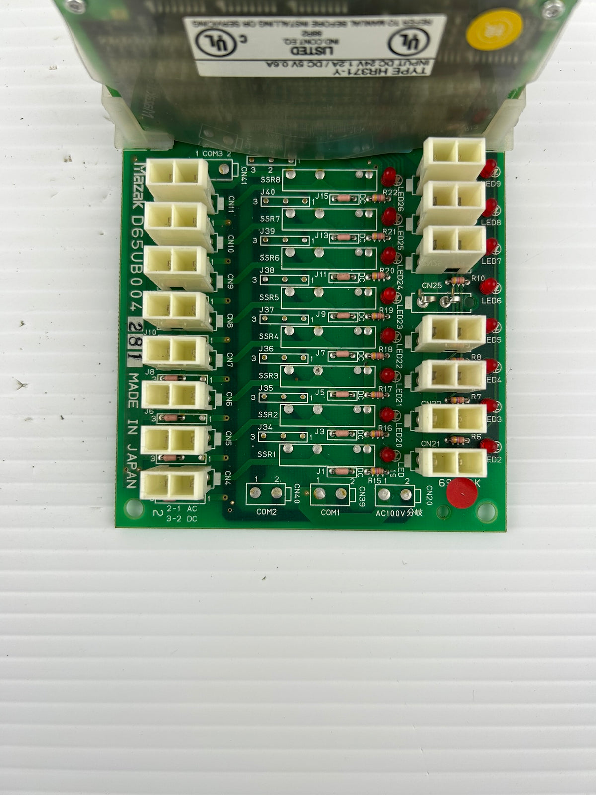 Mazak D65UB004 281 CNC Circuit Board PCB with HR371-Y I/O Card Module