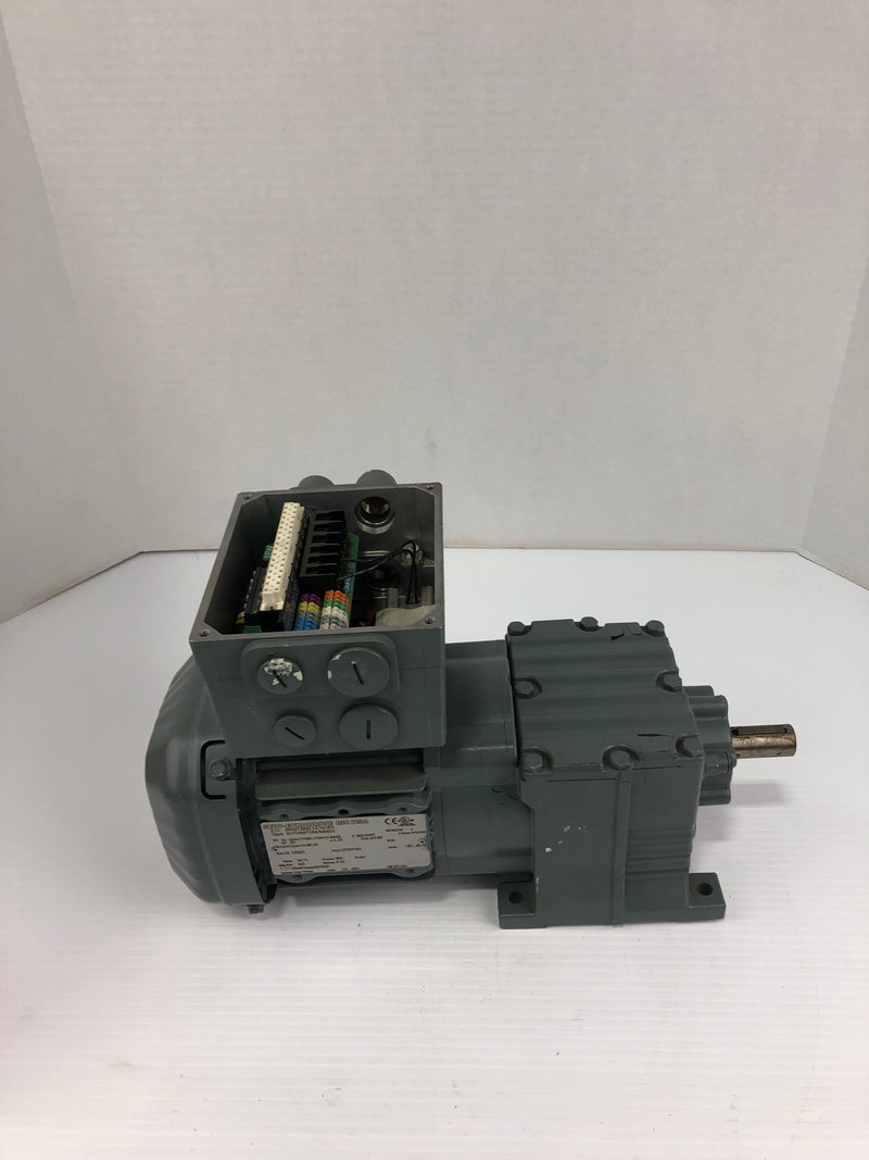 Sew Eurodrive R17DRS71S4/MM03 Gear Motor 3 Phase 1/2 HP