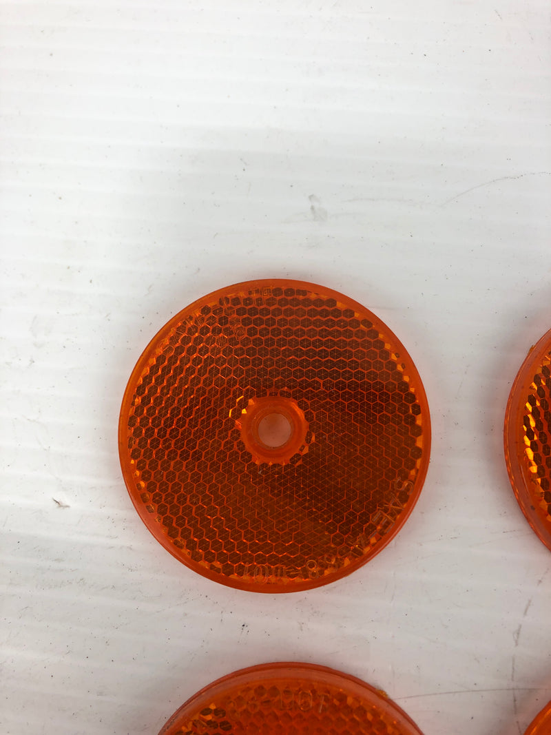 Sate-Lite SAE-A-88-DOT Orange Reflector 2-3/4" Round - Lot of 9