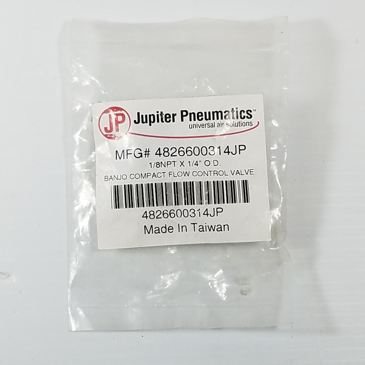 Jupiter Pneumatics 4826600314JP Banjo Compact Flow Control Valve
