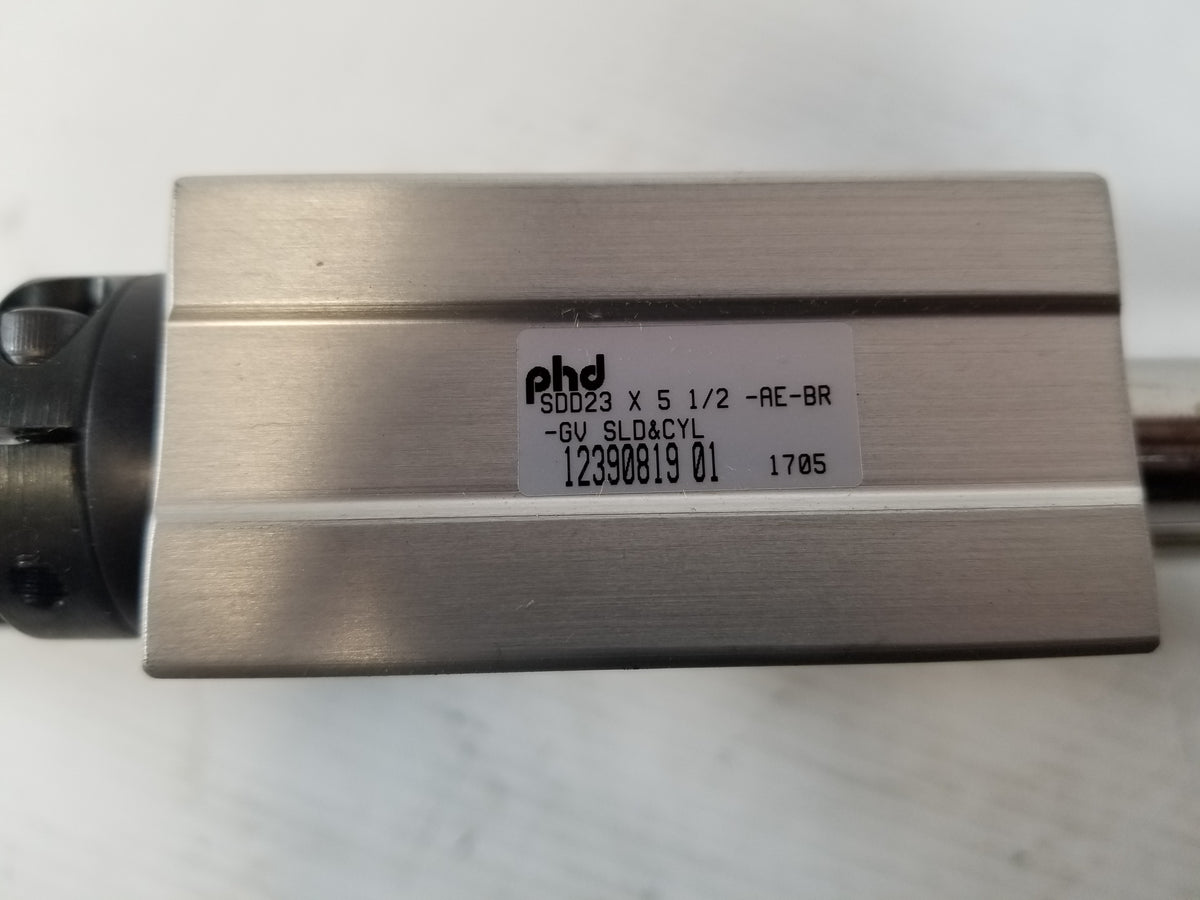 PHD SDD23 X 5 1/2 -AE-BR-GV -H4 Guided Pneumatic Slide Cylinder 12390819-01