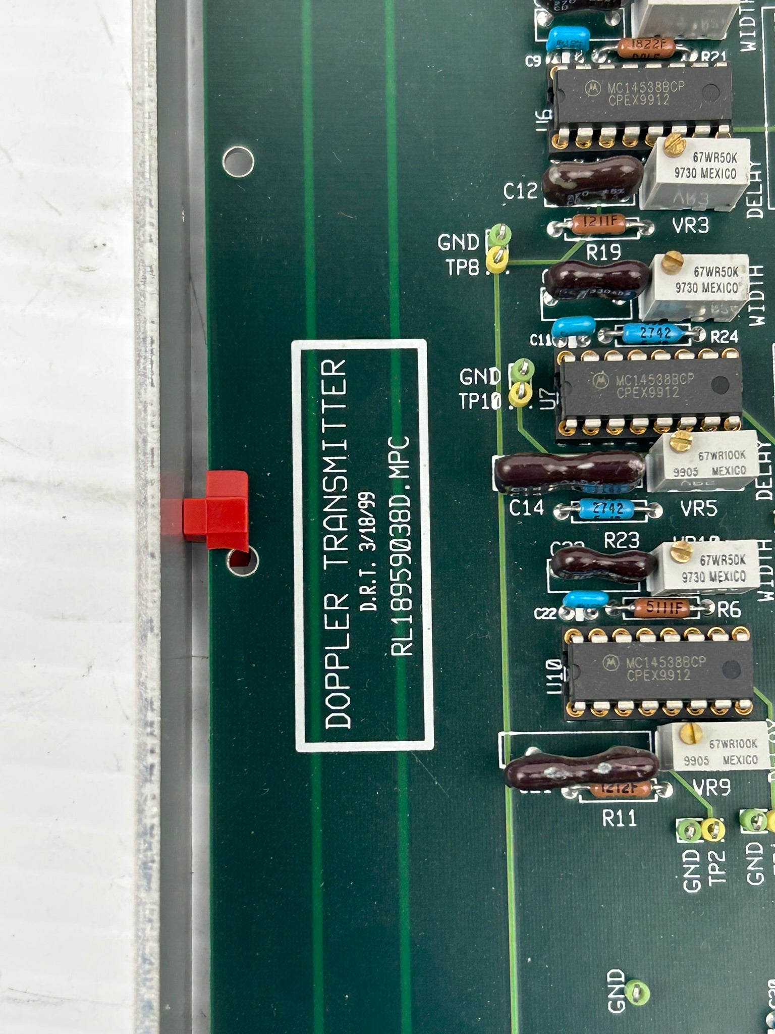 Doppler Transmitter RL18959038D.MPC PLC Module Circuit Board