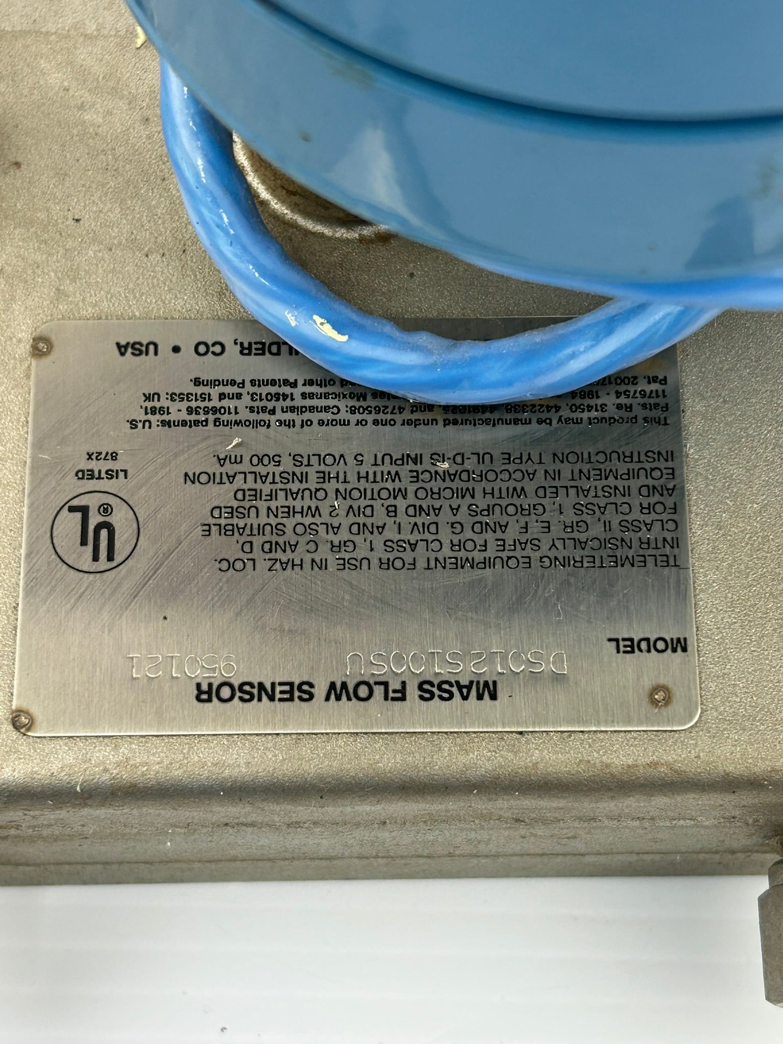 Micro Motion DS012S100SU Mass Flow Sensor Transmitter 08346