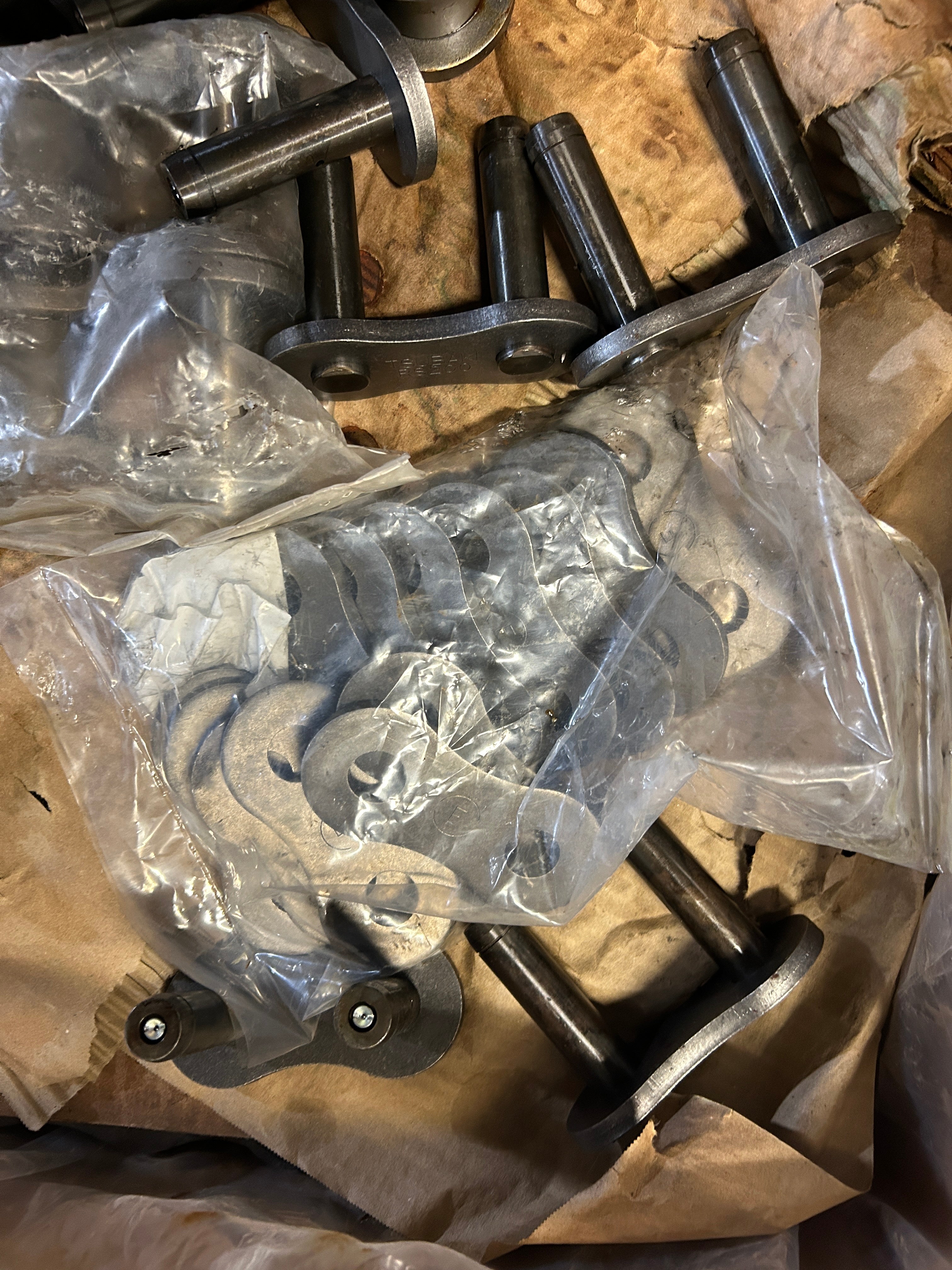 US Tsubaki RS200 Chain Link Assembly 200D-3 Rivet Circlip & Lube Assy 130 Feet
