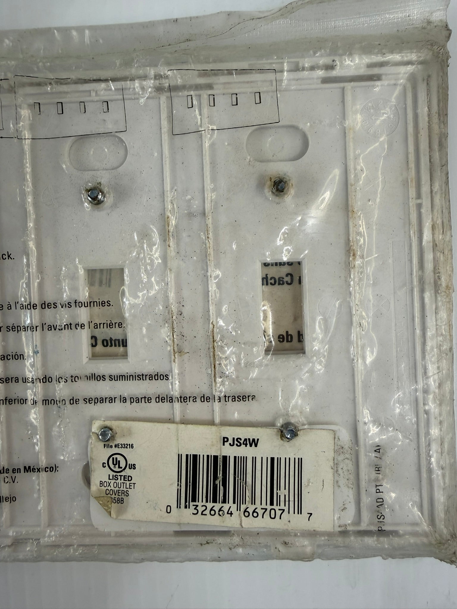 Cooper Wiring 4-Gang Toggle Switch Plate PJ54W White