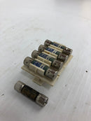 Fusetron Fuses with Plastic Holders 736FU2 FNA-1, FNA-2, FNA-3 - Lot of 5