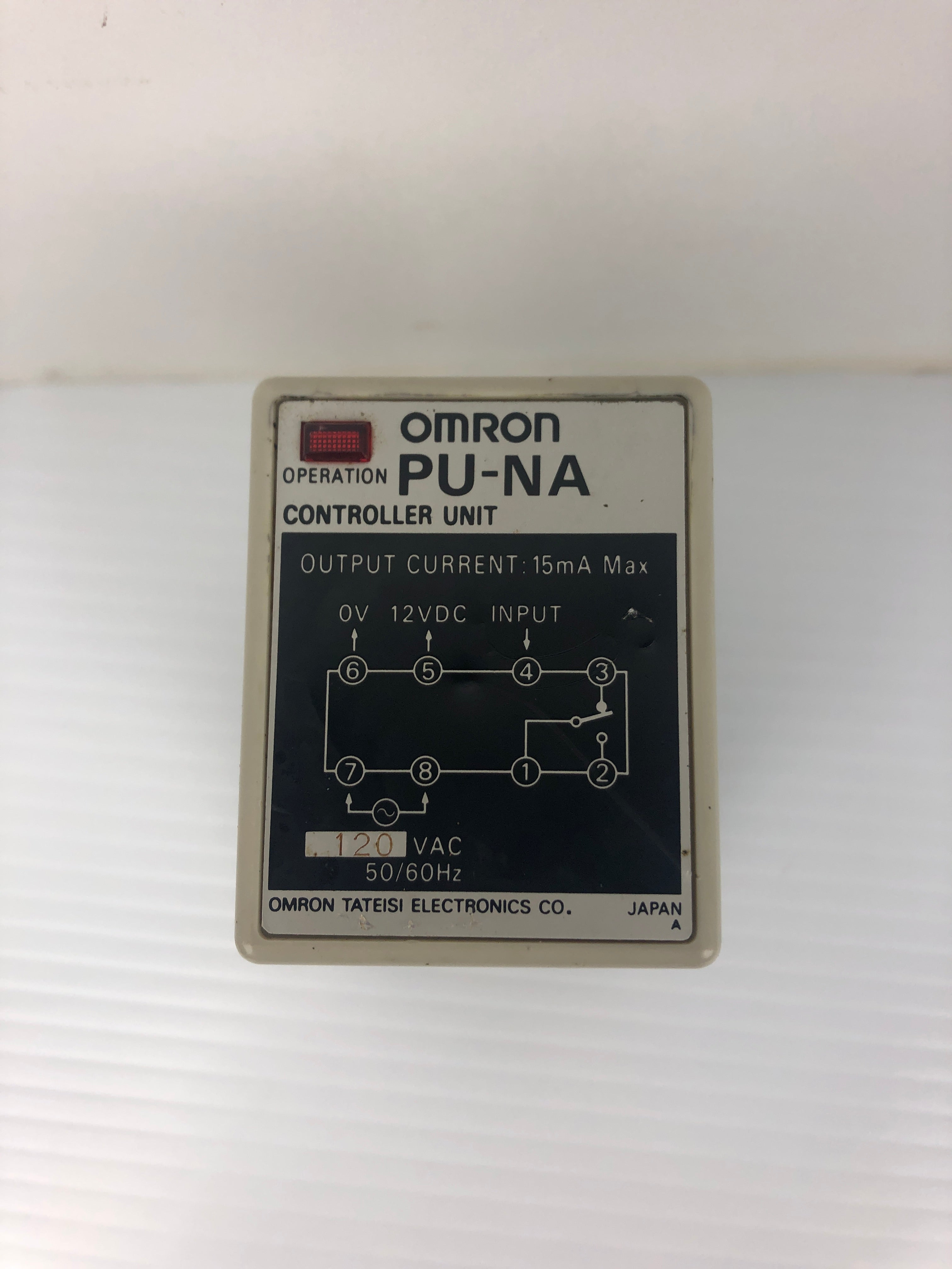 Omron PU-NA Controller Unit 120VAC 15mA 50/60Hz With 02X6YT Base 250V 7.5A