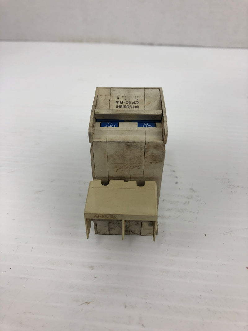 Mitsubishi Electric CP30-BA Circuit Protector 2 Pole 3A 220 VAC 2.5kA 50/60 Hz