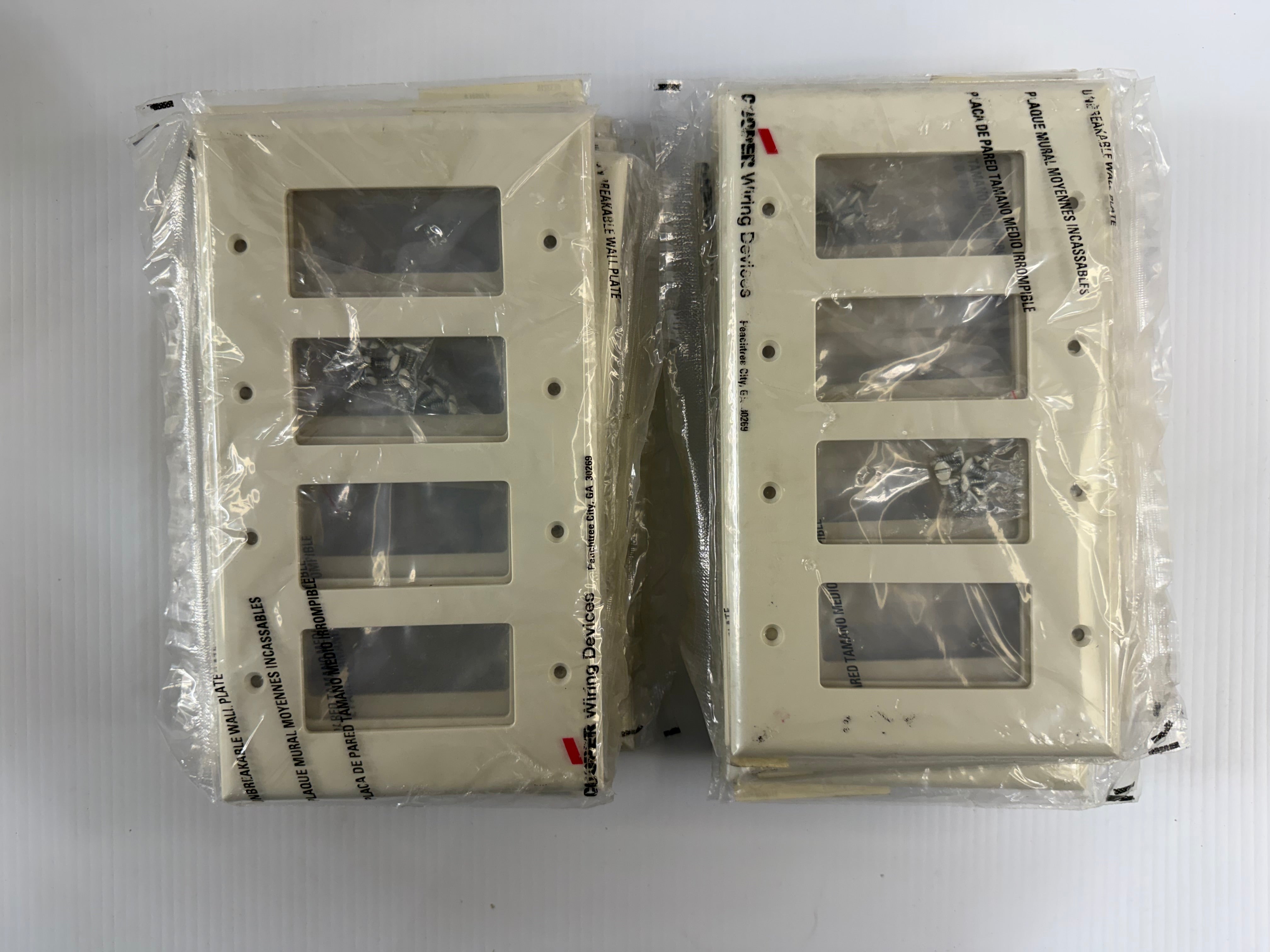 Cooper Wiring 4-Gang Toggle Wallplate PJ264LA Lot of 21