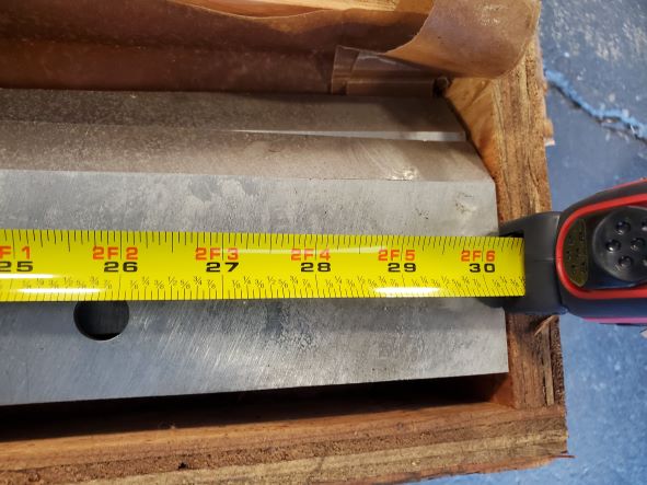 Industrial Machine Blades Hardened Edge 478235 30" L x 3.5" W x 1" H (Lot of 3)